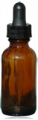 1 ounce empty Amber glass dropper bottles